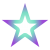 Five pointed star reflecting points