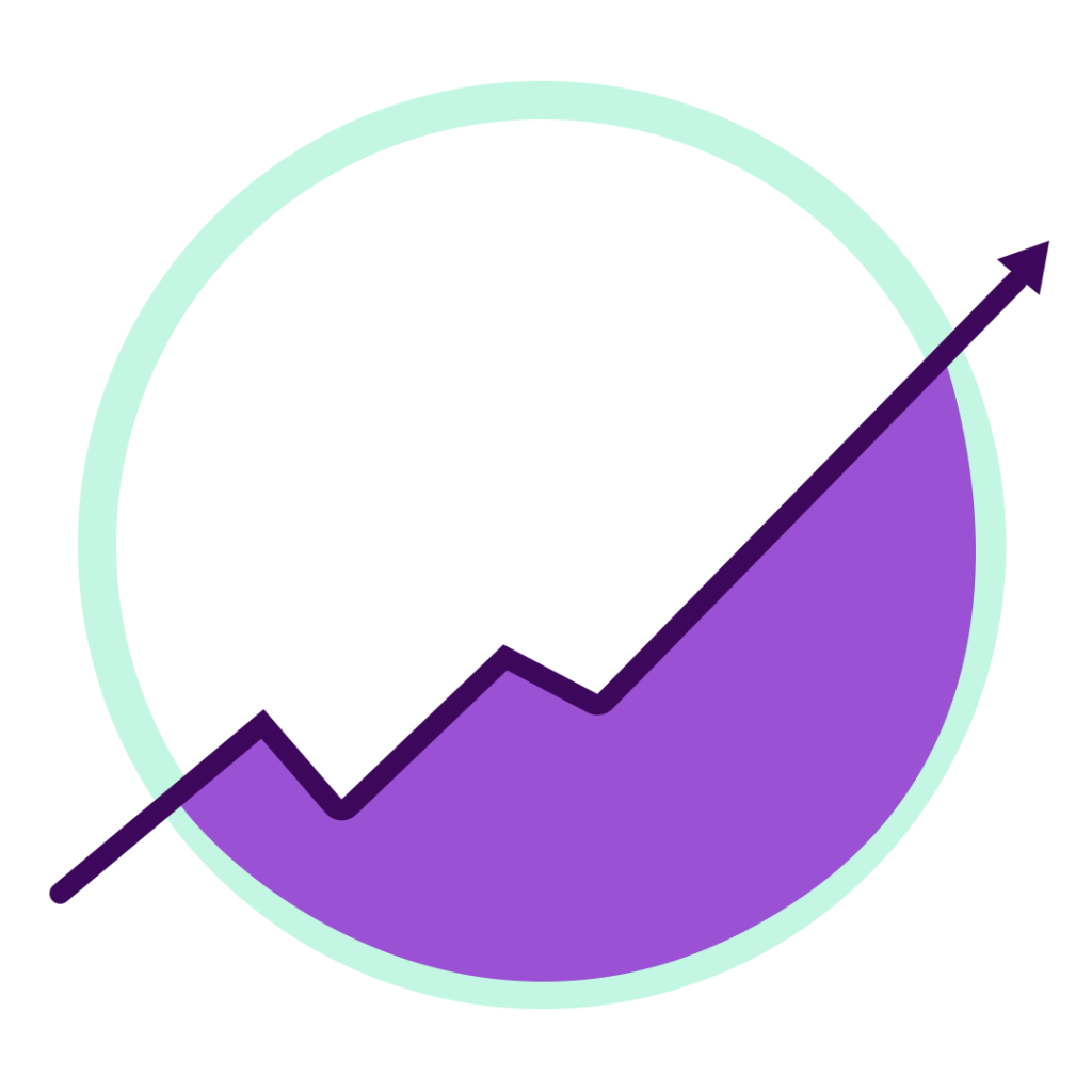 up trending arrow graph