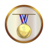 Monthly Leaderboard First Place Image Featuring a gold medal