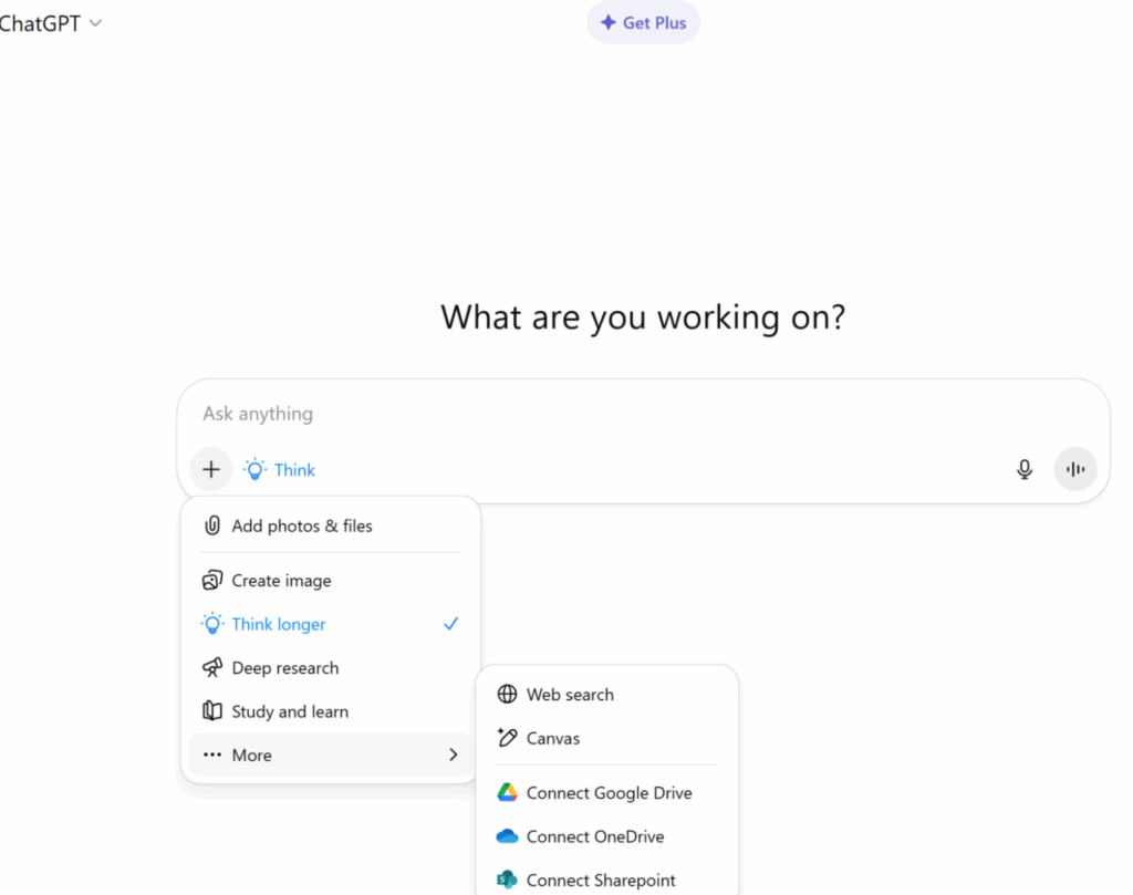 Free ChattGPT tool selection